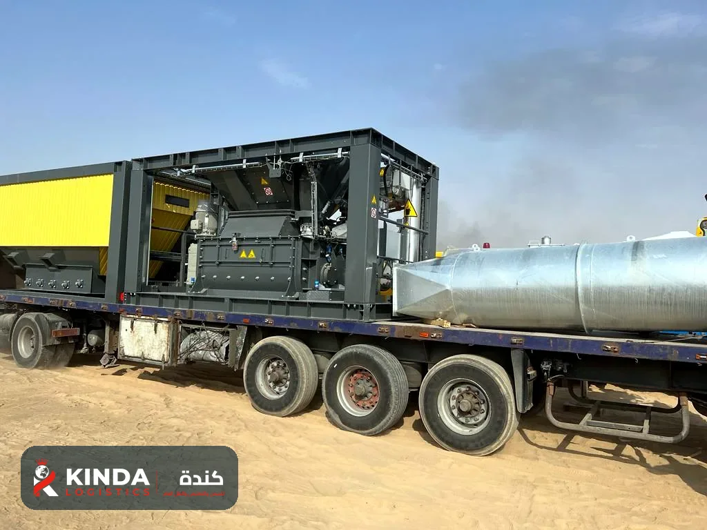 معدّات صناعية على المقطورة
